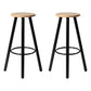 Modern Round Bar & Counter Stool Dining Room Footrest Wood Counter-height Stool