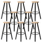 Modern Round Bar & Counter Stool Dining Room Footrest Wood Counter-height Stool
