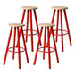 Modern Round Bar & Counter Stool Dining Room Footrest Wood Counter-height Stool