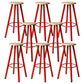 Modern Round Bar & Counter Stool Dining Room Footrest Wood Counter-height Stool