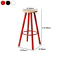 Modern Round Bar & Counter Stool Dining Room Footrest Wood Counter-height Stool