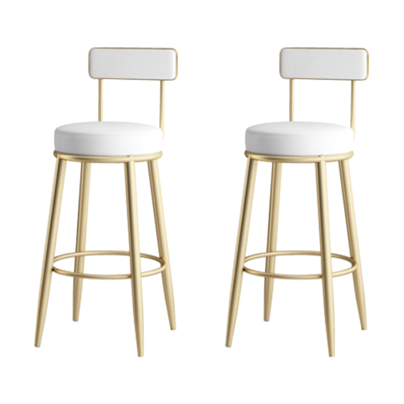 Backorre moderno sgabello da bar in ferro di ferro senza braccio senza braccio con cuscino in pelle