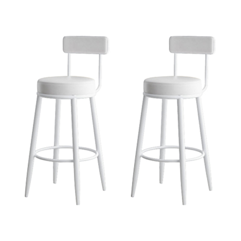 Tabouret de comptoir sans bras moderne tabouret de cuisine en fer avec coussin en cuir