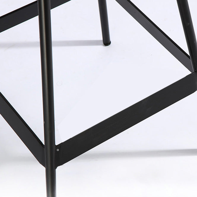 Remo de barras de metal industrial con el cojín de cuero de espalda baja en acabado mate para interiores