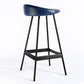 Industrial Metall Barhocker Low Back Faux Lederkissen im matten Finish für Innenräume