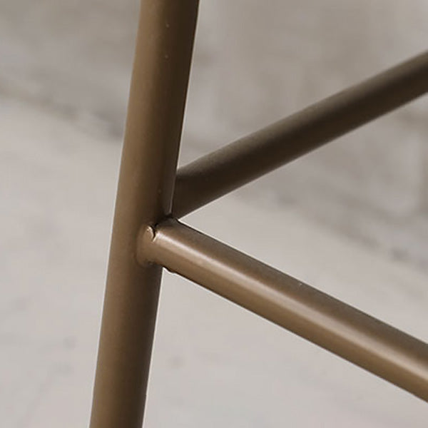 Industrial Metal Barstool Faux Leather Footrest Low Back Counter Stool with Iorn 4 Legs Clearhalo 'Bar Furniture' 'Bar Stools' 'bar_stools' 'furn' 'furn_bar_stools' 'Furniture' 'Kitchen & Dining Furniture' 5667265