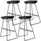 Contemporary Metal Counter Stool Plastic Low Back Furniture with Iorn 4 Legs