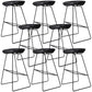Contemporary Metal Counter Stool Plastic Low Back Furniture with Iorn 4 Legs