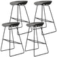 Contemporary Metal Counter Stool Plastic Low Back Furniture with Iorn 4 Legs