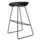 Contemporary Metal Counter Stool Plastic Low Back Furniture with Iorn 4 Legs