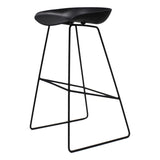 Contemporary Metal Counter Stool Plastic Low Back Furniture with Iorn 4 Legs