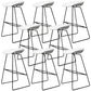 Contemporary Metal Counter Stool Plastic Low Back Furniture with Iorn 4 Legs