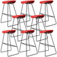 Contemporary Metal Counter Stool Plastic Low Back Furniture with Iorn 4 Legs