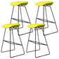 Contemporary Metal Counter Stool Plastic Low Back Furniture with Iorn 4 Legs