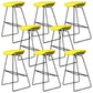 Contemporary Metal Counter Stool Plastic Low Back Furniture with Iorn 4 Legs