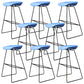 Contemporary Metal Counter Stool Plastic Low Back Furniture with Iorn 4 Legs