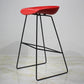 Contemporary Metal Counter Stool Plastic Low Back Furniture with Iorn 4 Legs