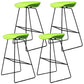 Contemporary Metal Counter Stool Plastic Low Back Furniture with Iorn 4 Legs