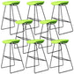 Contemporary Metal Counter Stool Plastic Low Back Furniture with Iorn 4 Legs