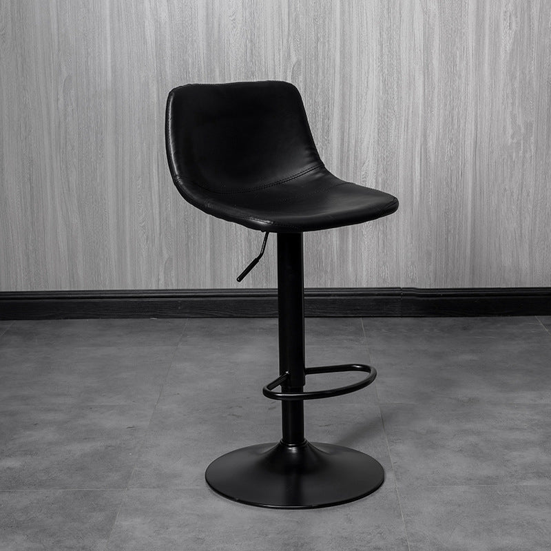Skandinavischer Metallhocker Kunstleder gepolsterte Thekenhocker im matten Finish für Innenräume