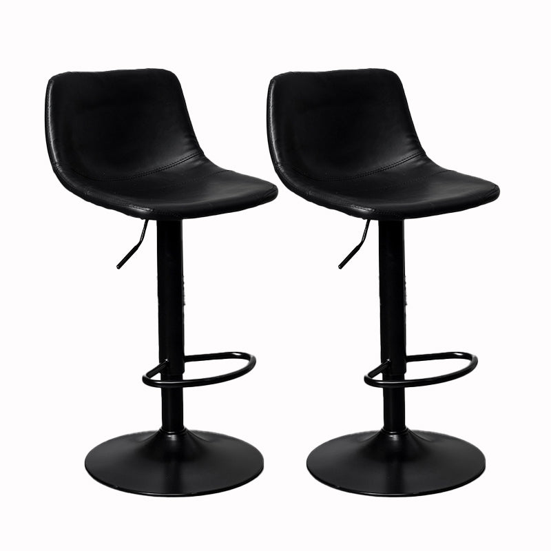 Skandinavischer Metallhocker Kunstleder gepolsterte Thekenhocker im matten Finish für Innenräume