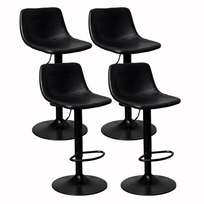 Skandinavischer Metallhocker Kunstleder gepolsterte Thekenhocker im matten Finish für Innenräume