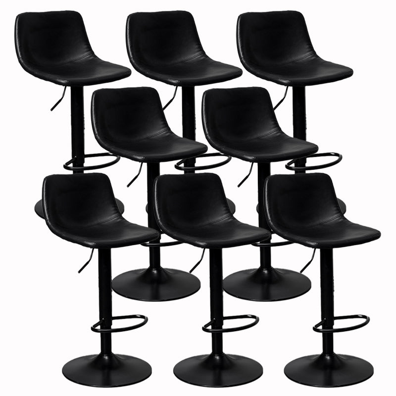 Skandinavischer Metallhocker Kunstleder gepolsterte Thekenhocker im matten Finish für Innenräume