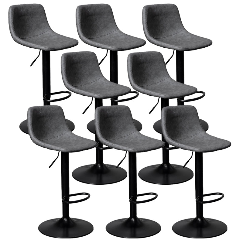 Skandinavischer Metallhocker Kunstleder gepolsterte Thekenhocker im matten Finish für Innenräume