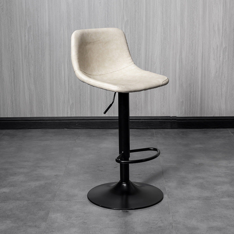 Skandinavischer Metallhocker Kunstleder gepolsterte Thekenhocker im matten Finish für Innenräume