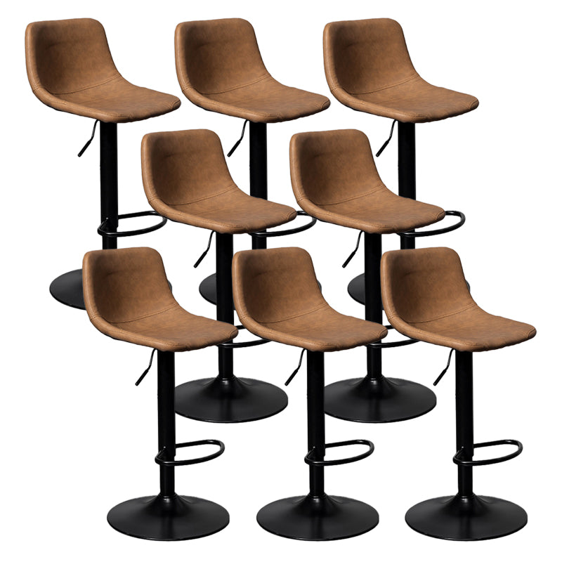 Skandinavischer Metallhocker Kunstleder gepolsterte Thekenhocker im matten Finish für Innenräume