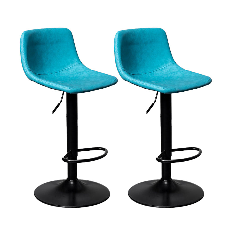 Skandinavischer Metallhocker Kunstleder gepolsterte Thekenhocker im matten Finish für Innenräume