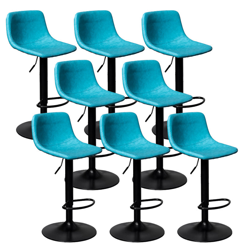 Skandinavischer Metallhocker Kunstleder gepolsterte Thekenhocker im matten Finish für Innenräume