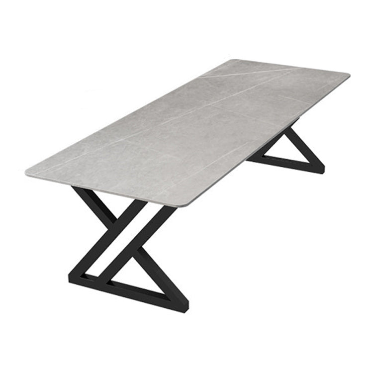 Escritorio de oficina contemporáneo de 30 "H Desk Gray Writing Writing