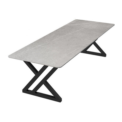 Escritorio de oficina contemporáneo de 30 "H Desk Gray Writing Writing