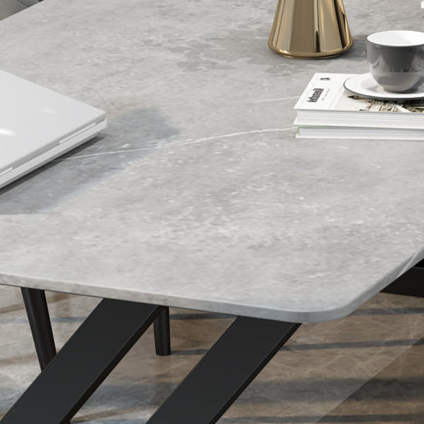 Escritorio de oficina contemporáneo de 30 "H Desk Gray Writing Writing