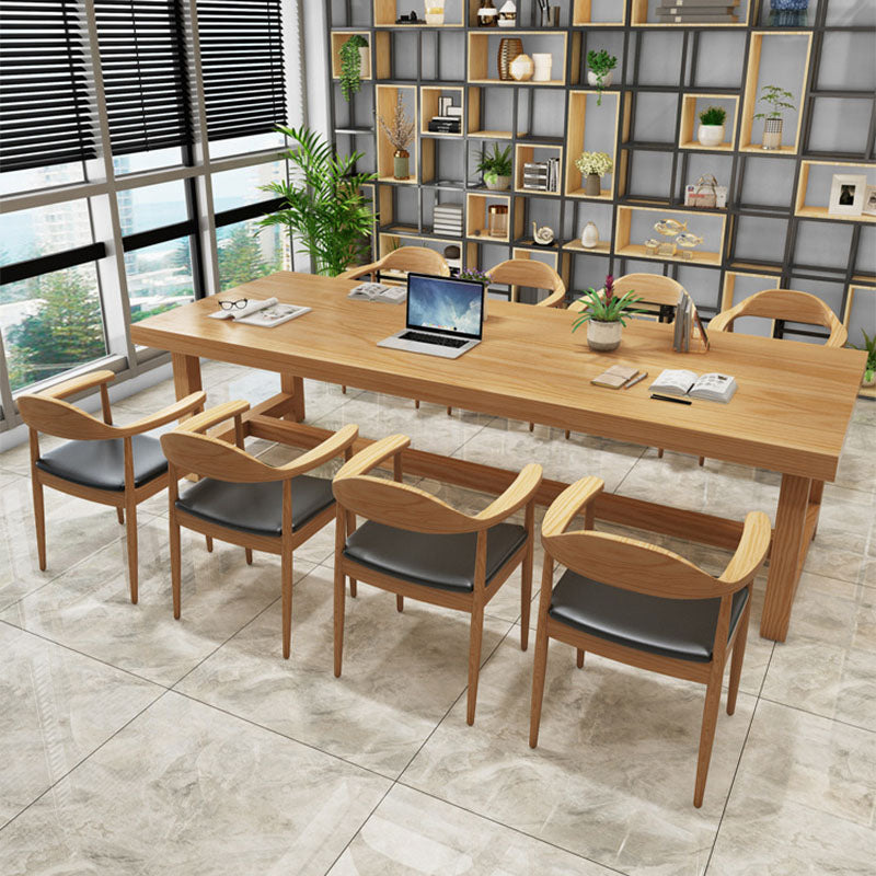 Solid Wood Meeting Desk 30-inch Height Rectangular Desk for Office