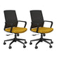 Modern Fixed Arms Desk Chair Nylon Frame Adjustable Office Chair