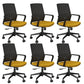 Modern Fixed Arms Desk Chair Nylon Frame Adjustable Office Chair