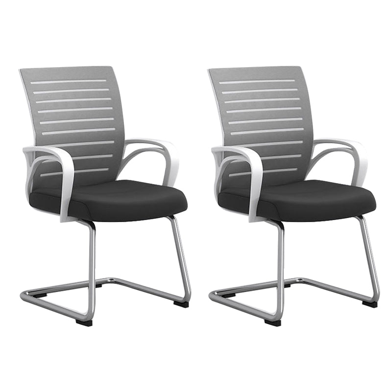 Contemporary Desk Chair Mid Back Home Office Chair with Lumbar Support