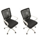 Modern Nylon Office Chair Slide Height-adjustable Desk Chair 2 Piece Set White Clearhalo 'furn' 'furn_office_chair' 'Furniture' 'Office Chairs' 'Office Furniture' 'office_chair' 5671007
