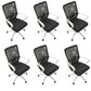Modern Nylon Office Chair Slide Height-adjustable Desk Chair 6 Piece Set White Clearhalo 'furn' 'furn_office_chair' 'Furniture' 'Office Chairs' 'Office Furniture' 'office_chair' 5671011
