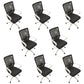 Modern Nylon Office Chair Slide Height-adjustable Desk Chair 8 Piece Set White Clearhalo 'furn' 'furn_office_chair' 'Furniture' 'Office Chairs' 'Office Furniture' 'office_chair' 5671013