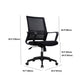 コンテンポラリーファブリックスイベルチェアハイバックアームオフィスチェアブラック