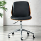 Faux Leather Office Chair Chrome Frame Armless Ergonomic Computer Desk Chair Clearhalo 'furn' 'furn_office_chair' 'Furniture' 'Office Chairs' 'Office Furniture' 'office_chair' 5671074