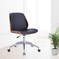 Faux Leather Office Chair Chrome Frame Armless Ergonomic Computer Desk Chair Clearhalo 'furn' 'furn_office_chair' 'Furniture' 'Office Chairs' 'Office Furniture' 'office_chair' 5671075