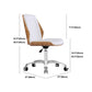 Faux Leather Office Chair Chrome Frame Armless Ergonomic Computer Desk Chair Clearhalo 'furn' 'furn_office_chair' 'Furniture' 'Office Chairs' 'Office Furniture' 'office_chair' 5671094