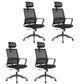 Modern Fixed Arms Office Chair Nylon Height-adjustable Desk Chair