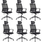 Modern Fixed Arms Office Chair Nylon Height-adjustable Desk Chair