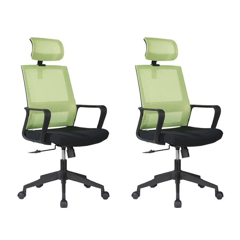 Modern Fixed Arms Office Chair Nylon Height-adjustable Desk Chair