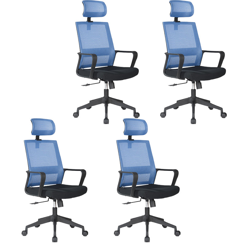 Modern Fixed Arms Office Chair Nylon Height-adjustable Desk Chair